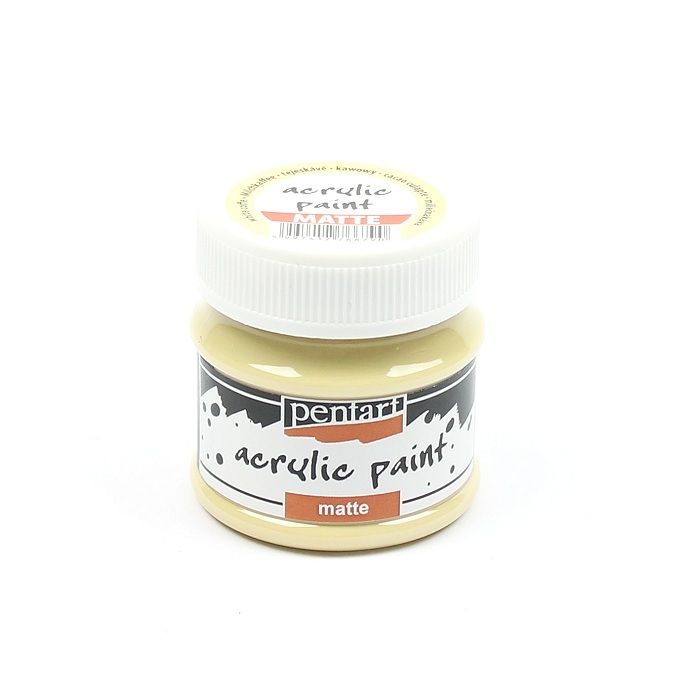 Pentart acrylic paint matte white coffee