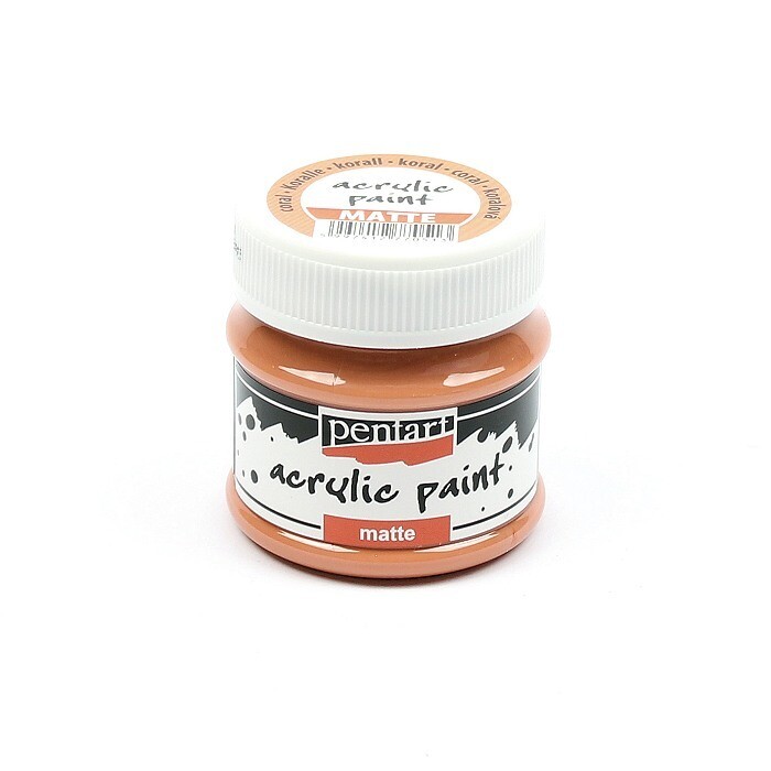 Pentart acrylic paint matte coral