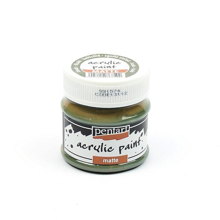 Pentart acrylic paint matte khaki green
