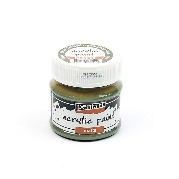 Pentart acrylic paint matte khaki green