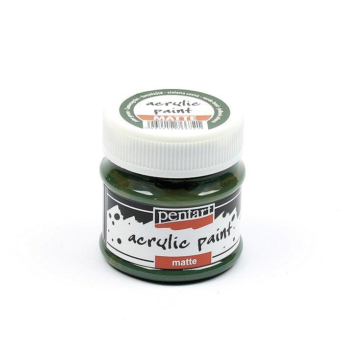 Pentart acrylic paint matte pine green