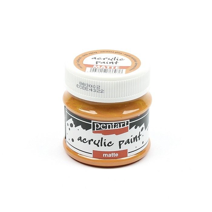 Pentart acrylic paint matte red clay