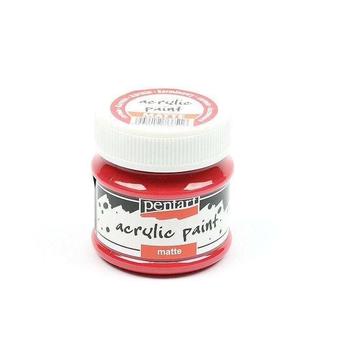 Pentart acrylic paint matte carmin