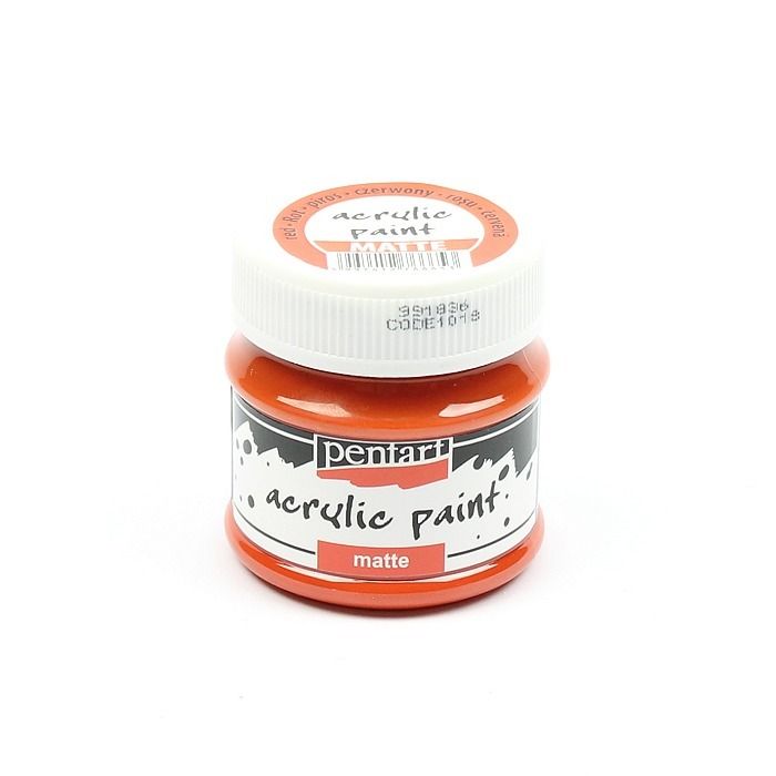 Pentart acrylic paint matte red