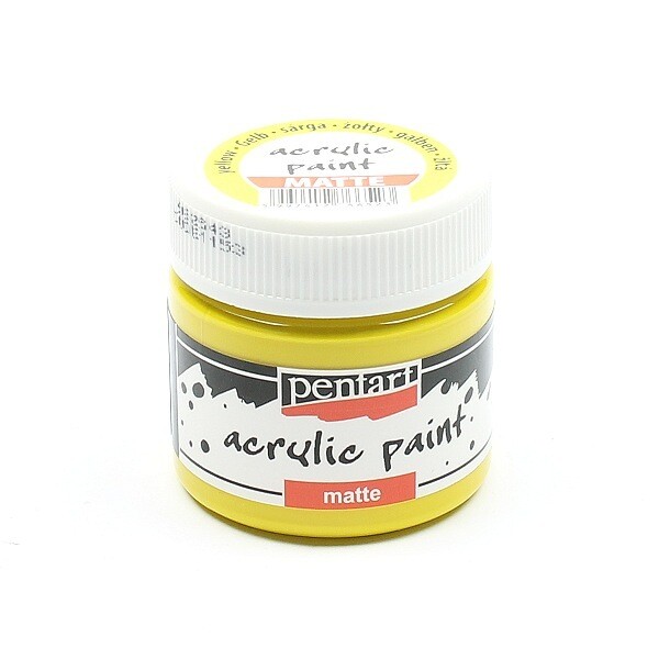 Pentart acrylic paint matte yellow