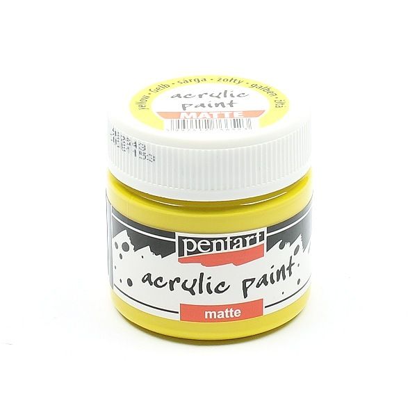 Pentart acrylic paint matte yellow