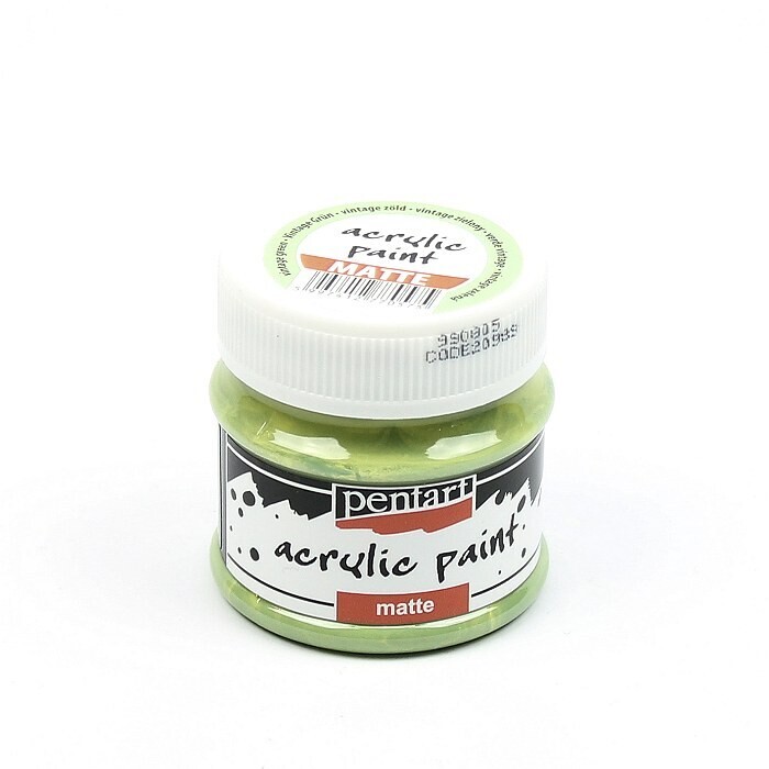 Pentart acrylic paint matte vintage green