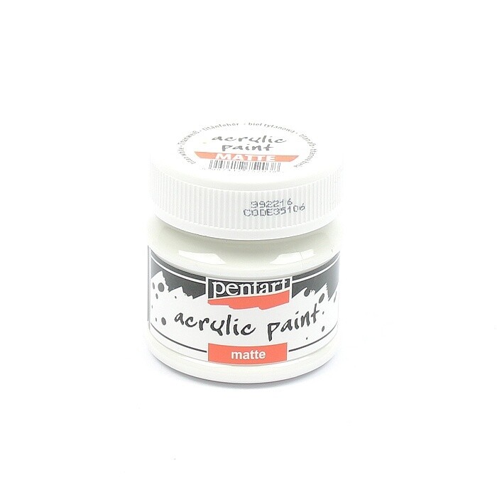 Pentart acrylic paint matte  titan white
