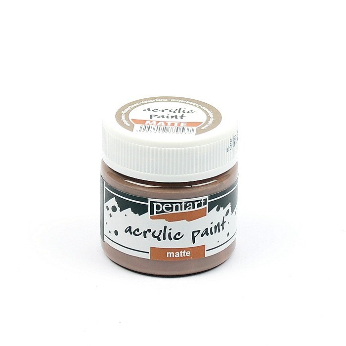 Pentart acrylic paint matte vintage brown