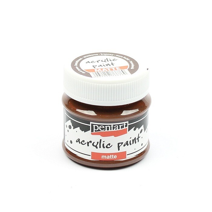 Pentart acrylic paint matte dark brown