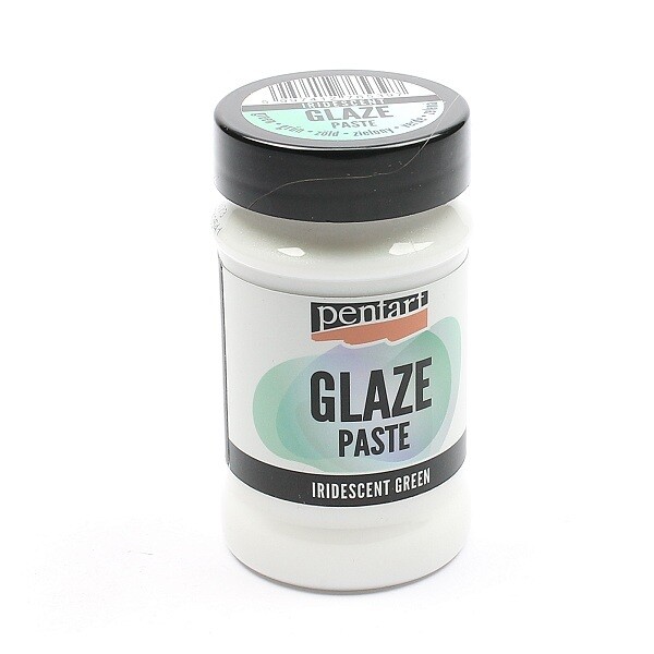 Glaze paste iridescent green