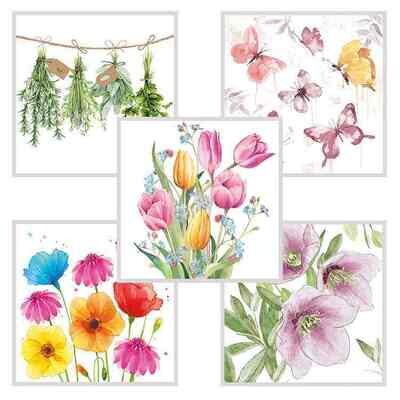Set de serviettes printemps 10 différents Set de serviettes printemps 10 différents
