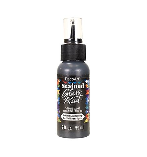Stained Glass Paint 3-D Liquid Leading dark lead Stained Glass Paint 3-D Liquid Leading dark lead
