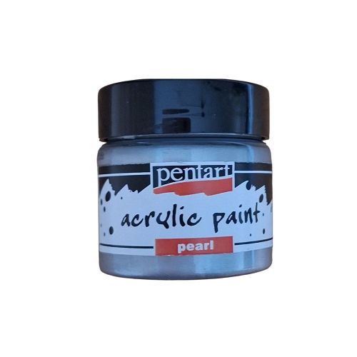 Pentart acrylic paint pearl silver