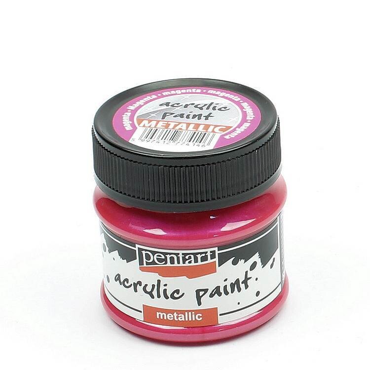 Pentart metallic acrylic paint Magenta