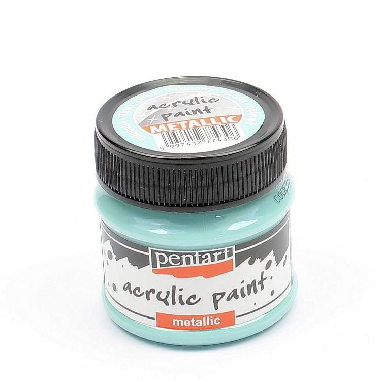 Pentart metallic acrylic paint Turquoise