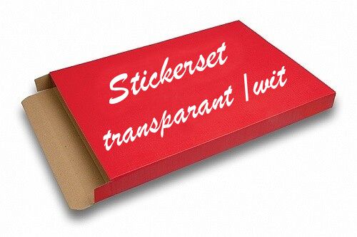 Sticker set transparant/wit