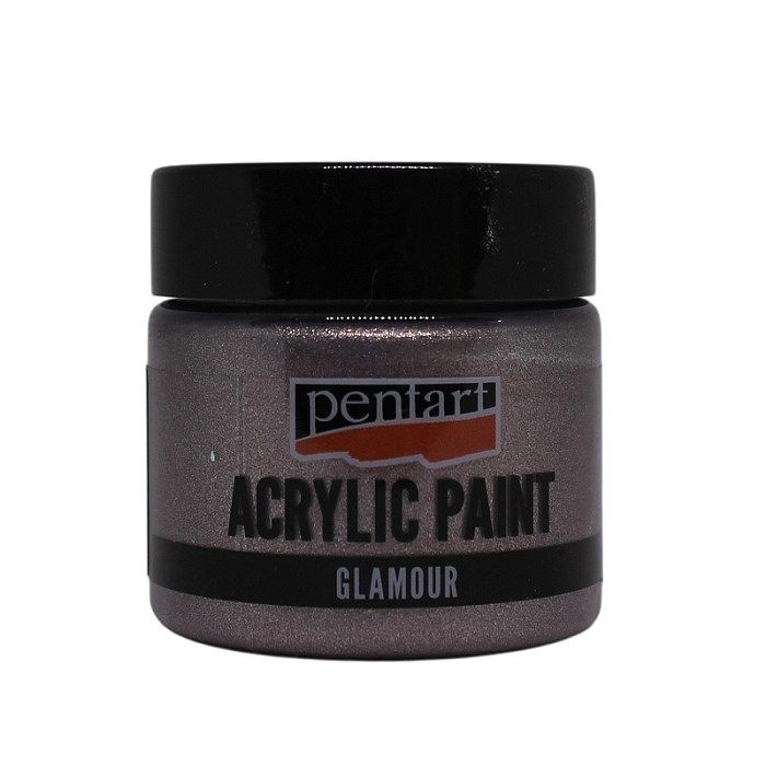Pentart acrylverf Glamour dark silver