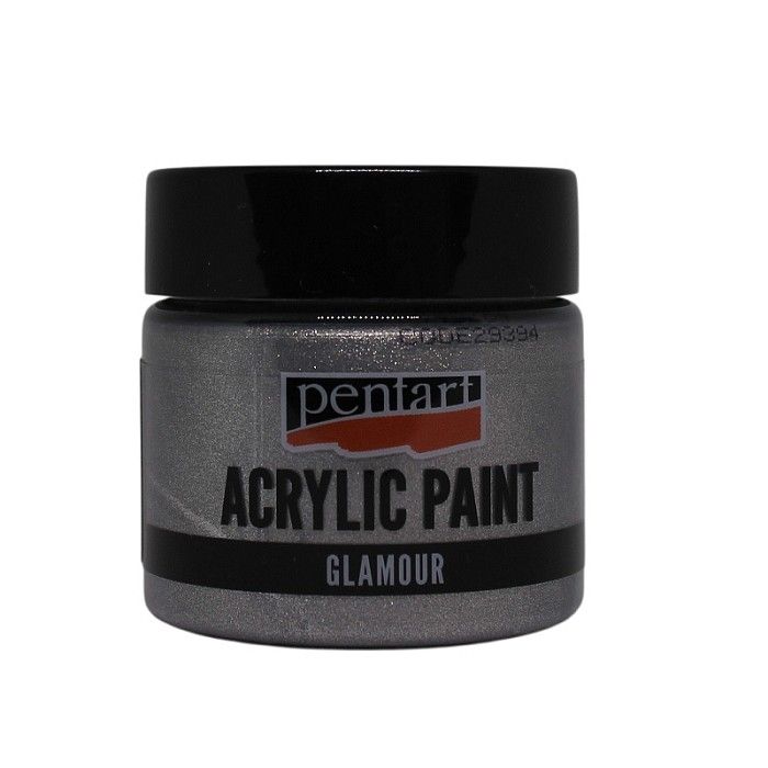 Pentart acrylverf Glamour platinum