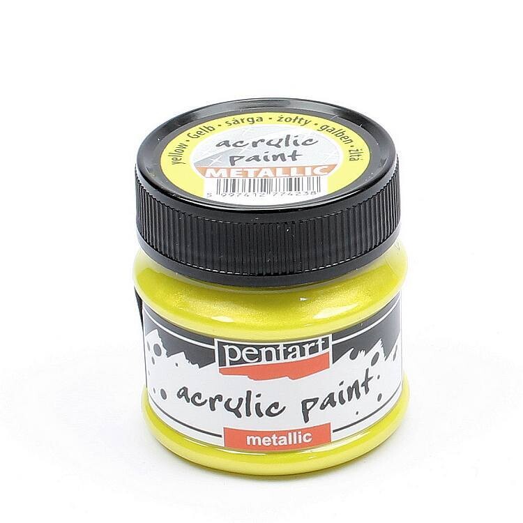 Pentart metallic acrylic paint Yellow Pentart metallic acrylic paint Yellow