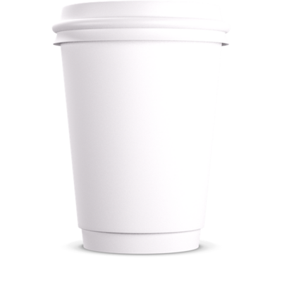 450 mL (16 oz) Paper Cup DW WH 1PE 300+240 (500 pcs)