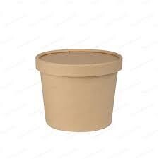 500 mL (16 oz) Paper Tub 110 Brown PE   (500 pcs)