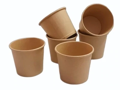 750 mL (24 oz) Paper Tub 110 Brown PE  (500 pcs)