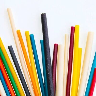 Rice Straw 8 mm x 200 mm - Single Pack (1200 pcs)