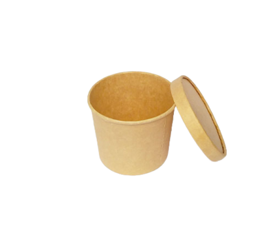 350 mL (12 oz) Paper Tub 110 Brown PE (500 pcs)
