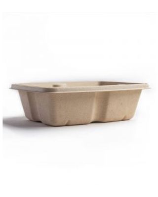 1000 mL (32 oz) Bagasse Rectangular Container (Pack of 600 pcs)