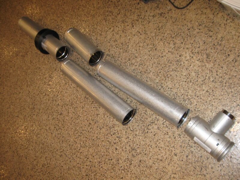 Kit d'installation sortie cheminée au plafond 6''