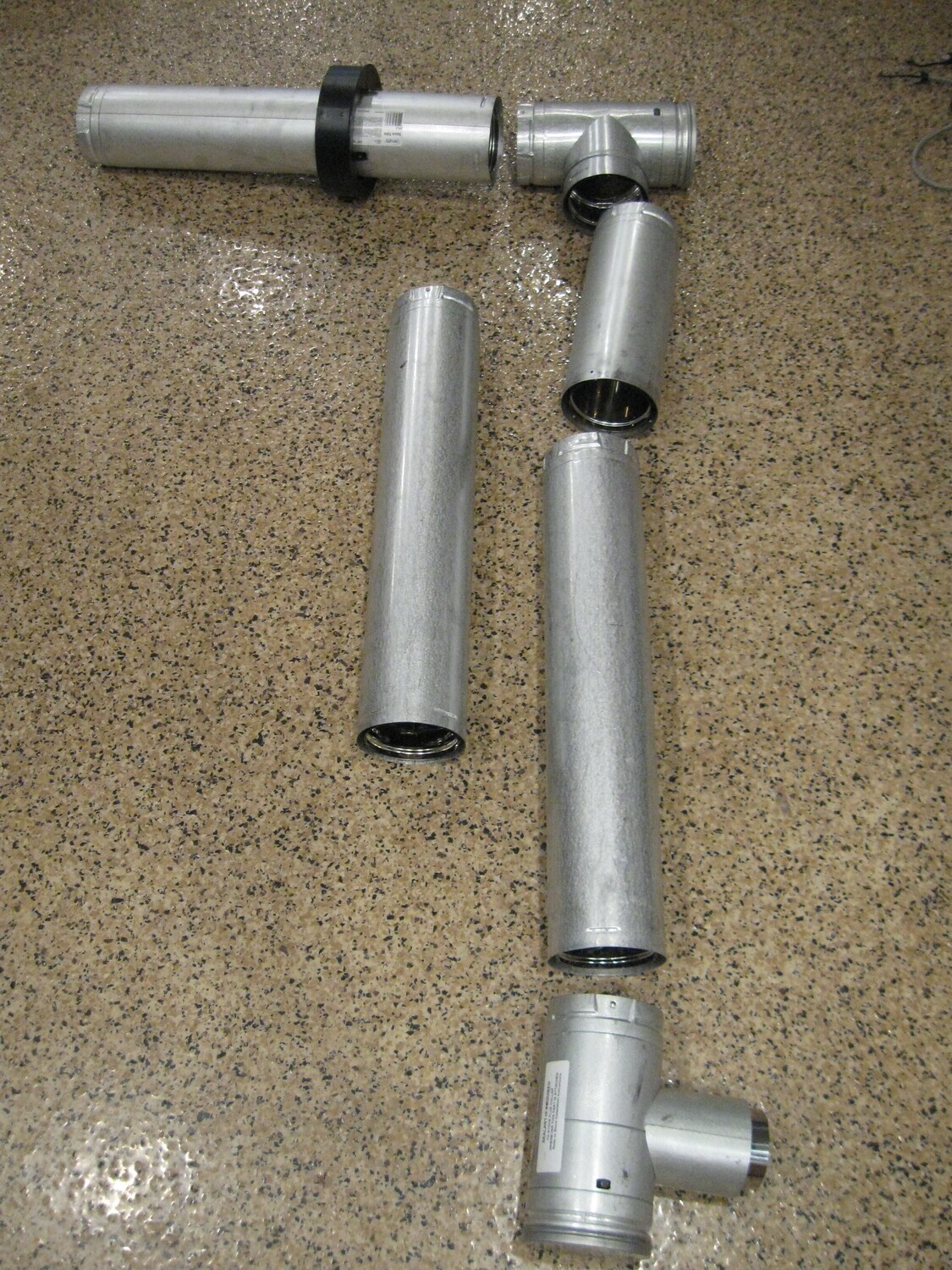 Kit d'installation sortie cheminée au mur 5''