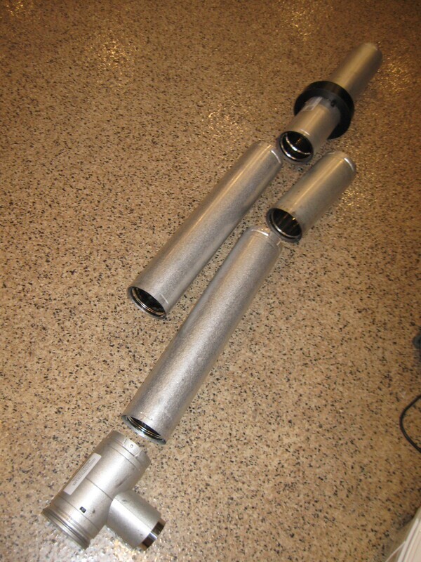 Kit d'installation sortie cheminée au plafond 5''