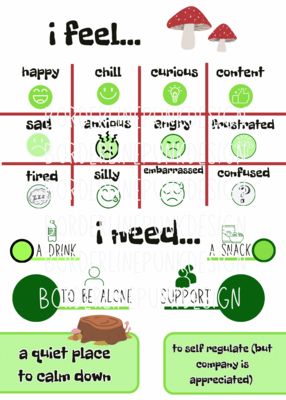 Mushroom communication Cards (DIGITAL DOWNLOAD) (4x6)