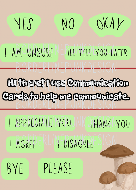 Mushroom communication Cards (DIGITAL DOWNLOAD) (4x6)