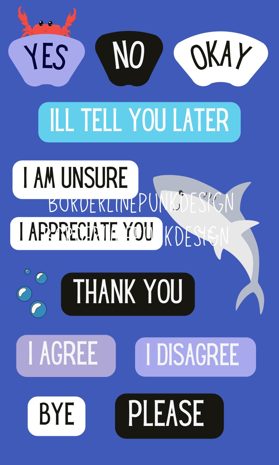 Mini Shark Communication Cards (Digital Download)