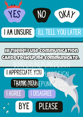 Shark Communication Cards (Digital Download)