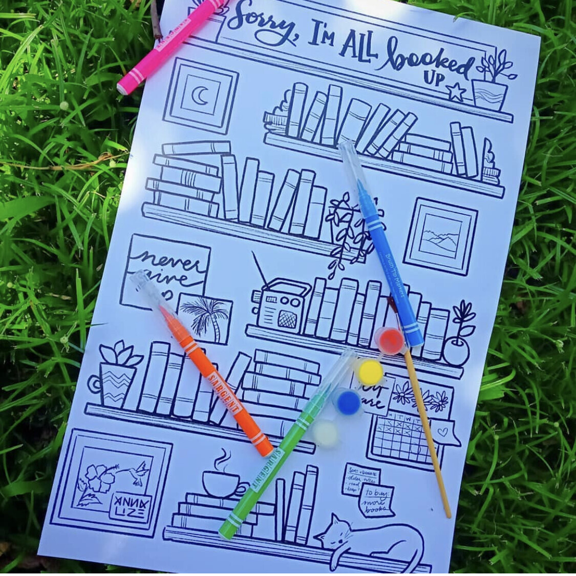 All Booked Up Reading Tracker Poster