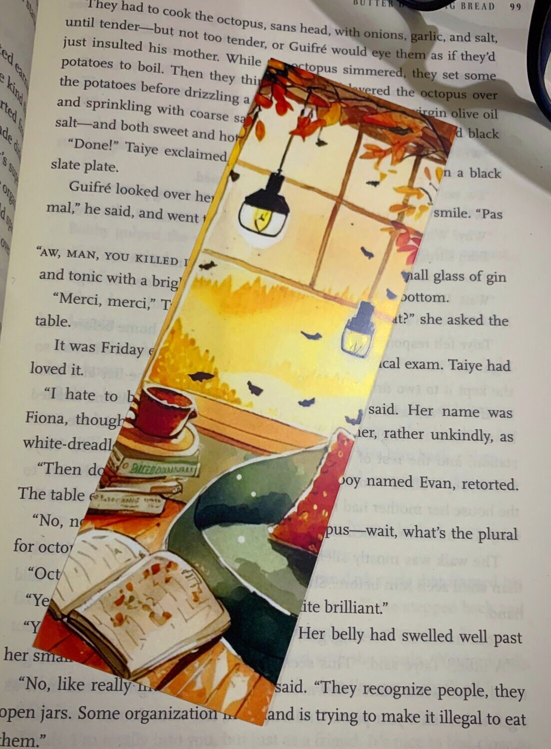 Reading Nook Bookmark - Falling Leaves