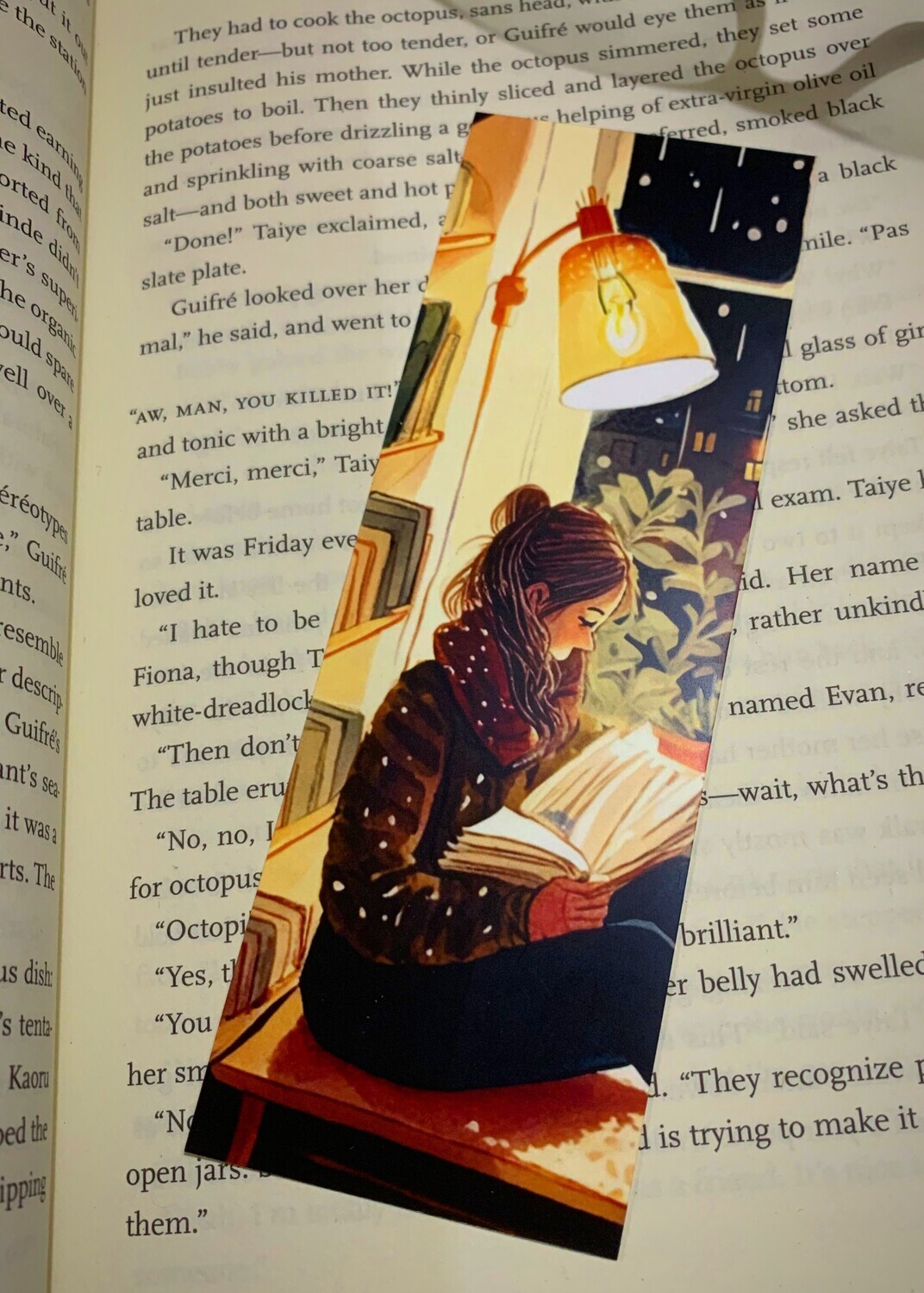 Reading Nook Bookmark - Cozy Night Time Read