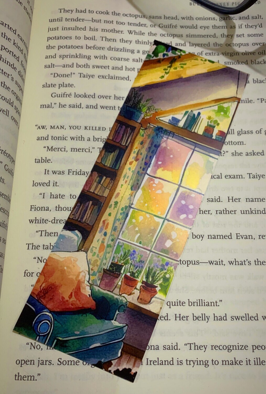 Reading Nook Bookmark - Watercoloured Nook