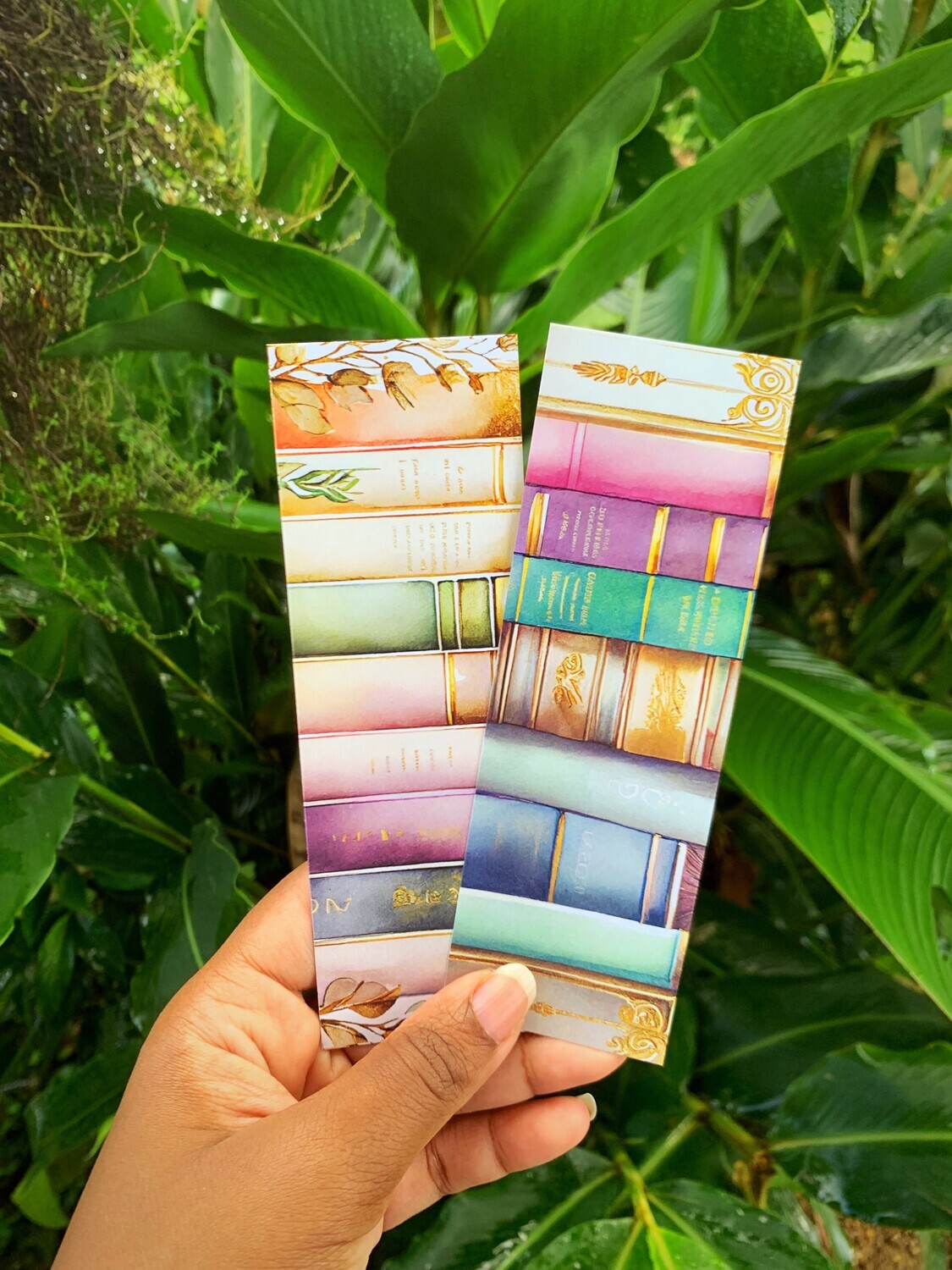 Watercolour Aesthetic Bookstack Duo