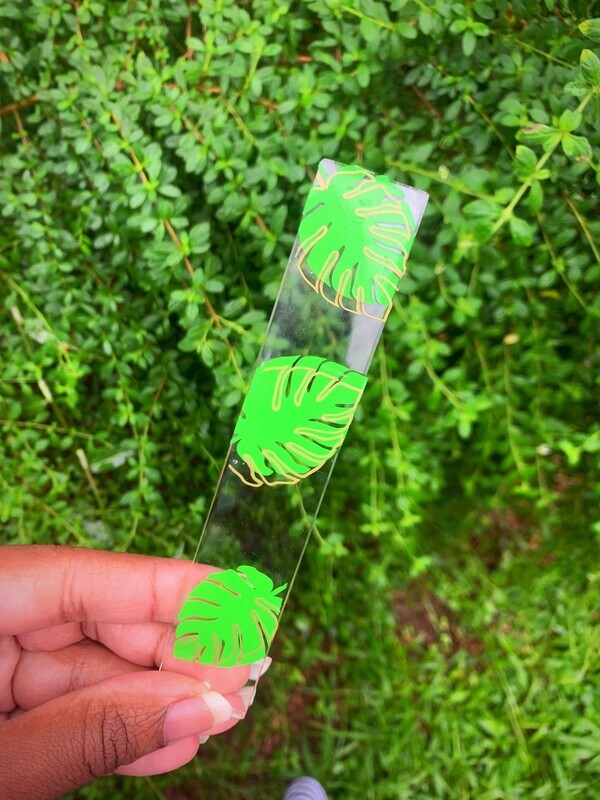 Resin Monstera Bookmark