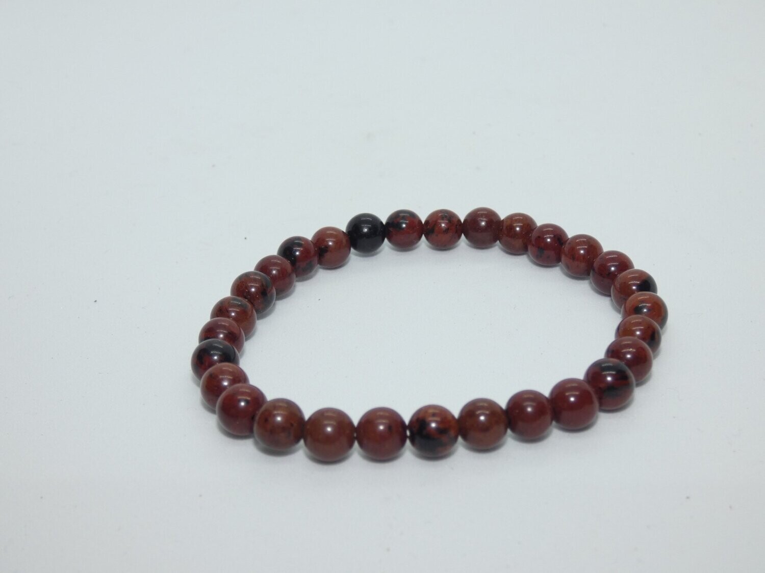 Obsidienne Acajou Bracelet Perles 6mm