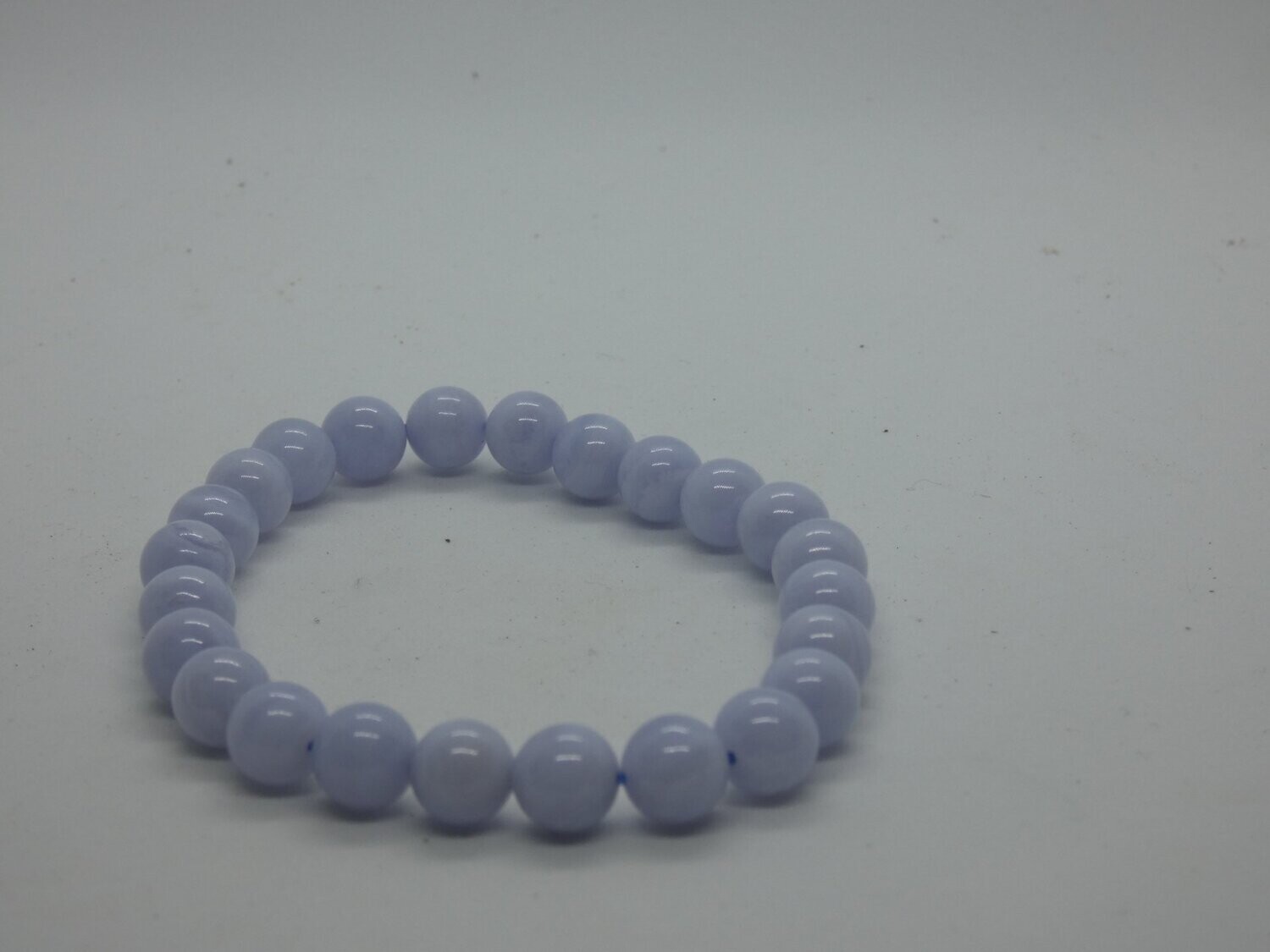 Calcédoine Bleue Bracelet Perles 8mm