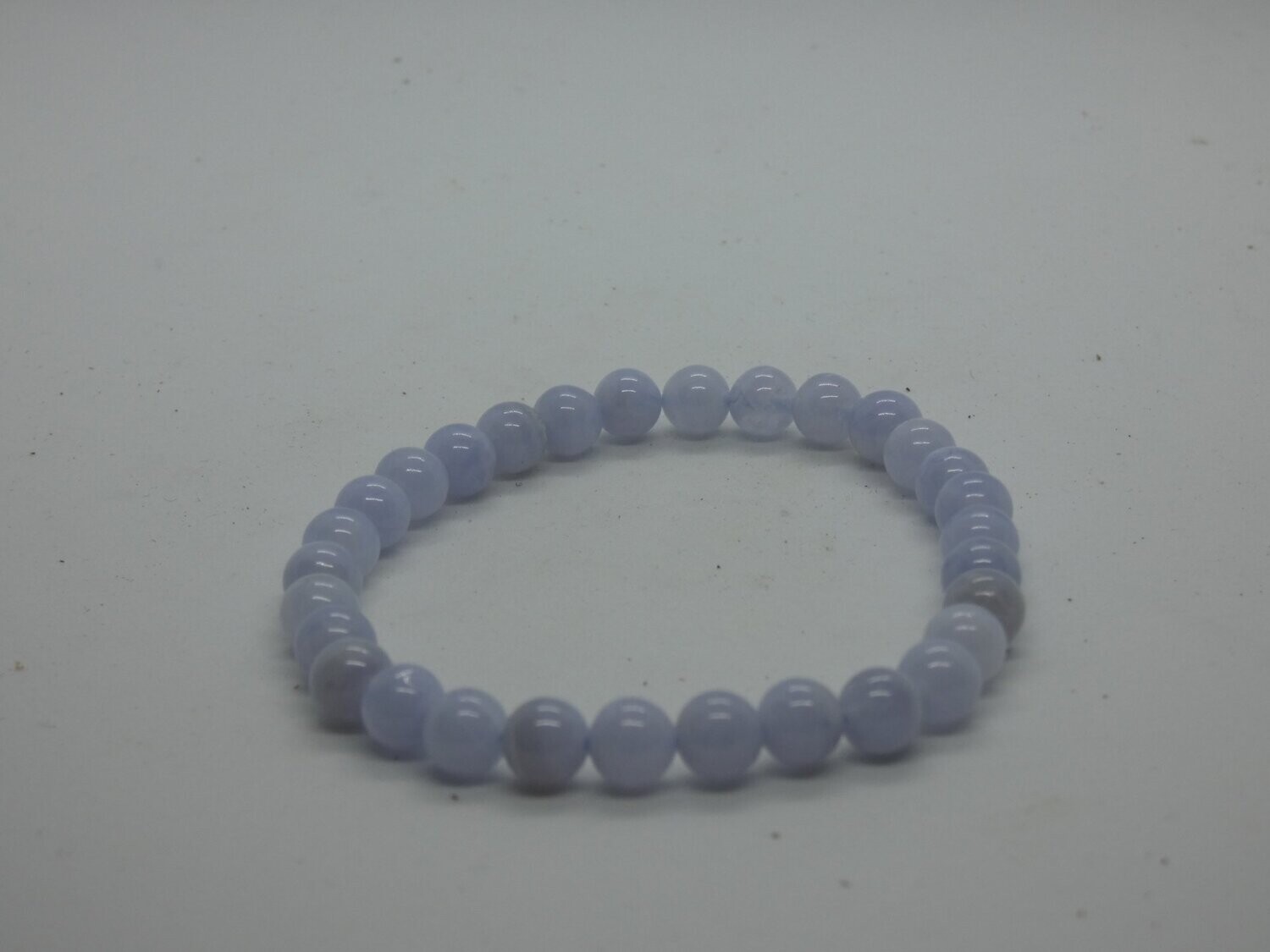 Calcédoine Bleue Bracelet Perles 6mm