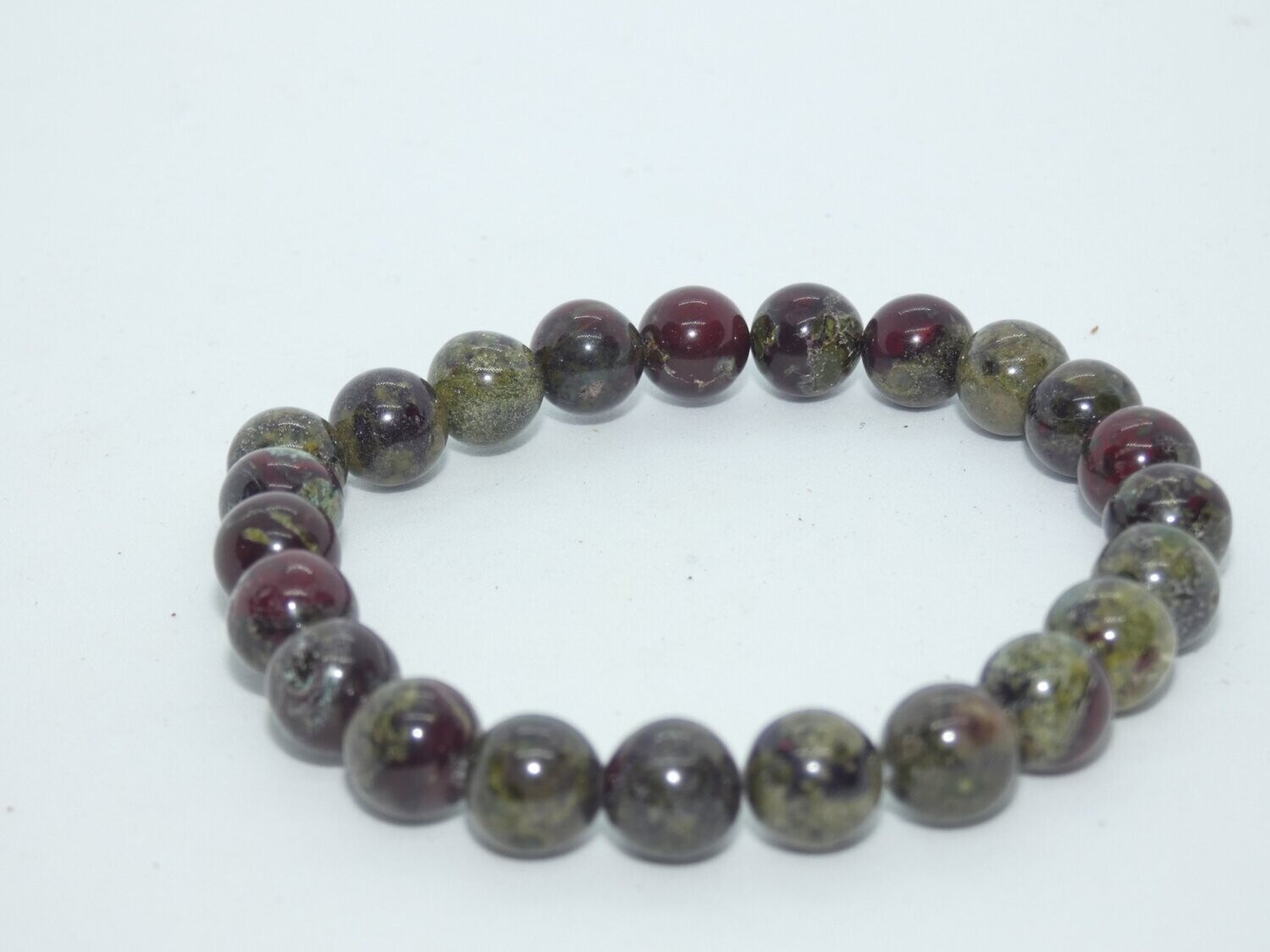 Jaspe Sang du Dragon Bracelet Perles 8mm