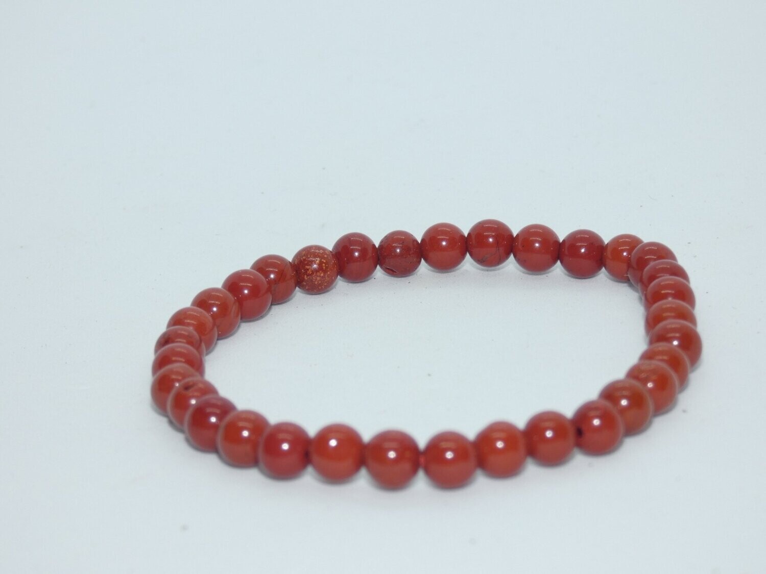 Jaspe Rouge Bracelet Perles 6mm