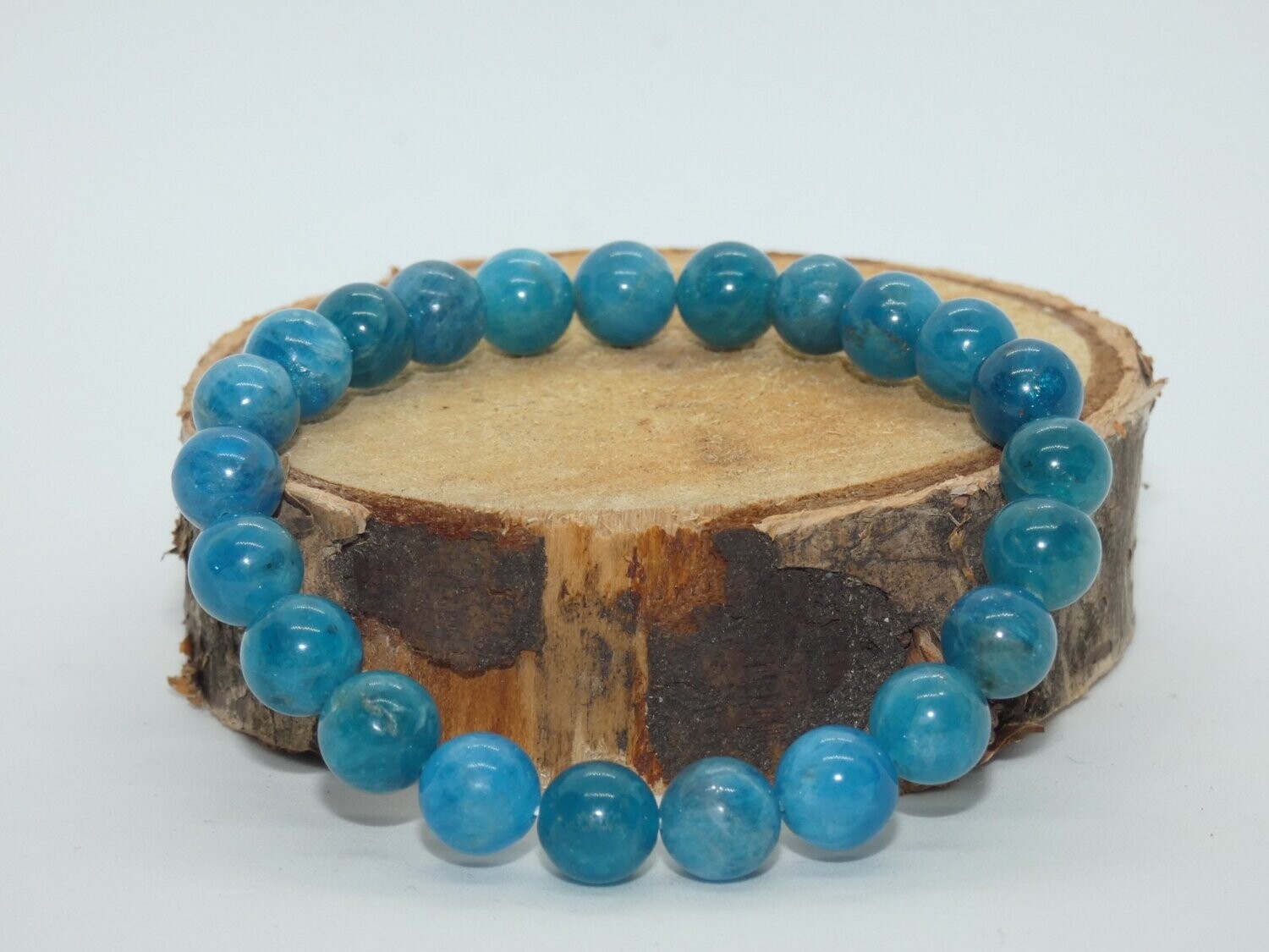 Apatite bleue Bracelet Perles 8mm