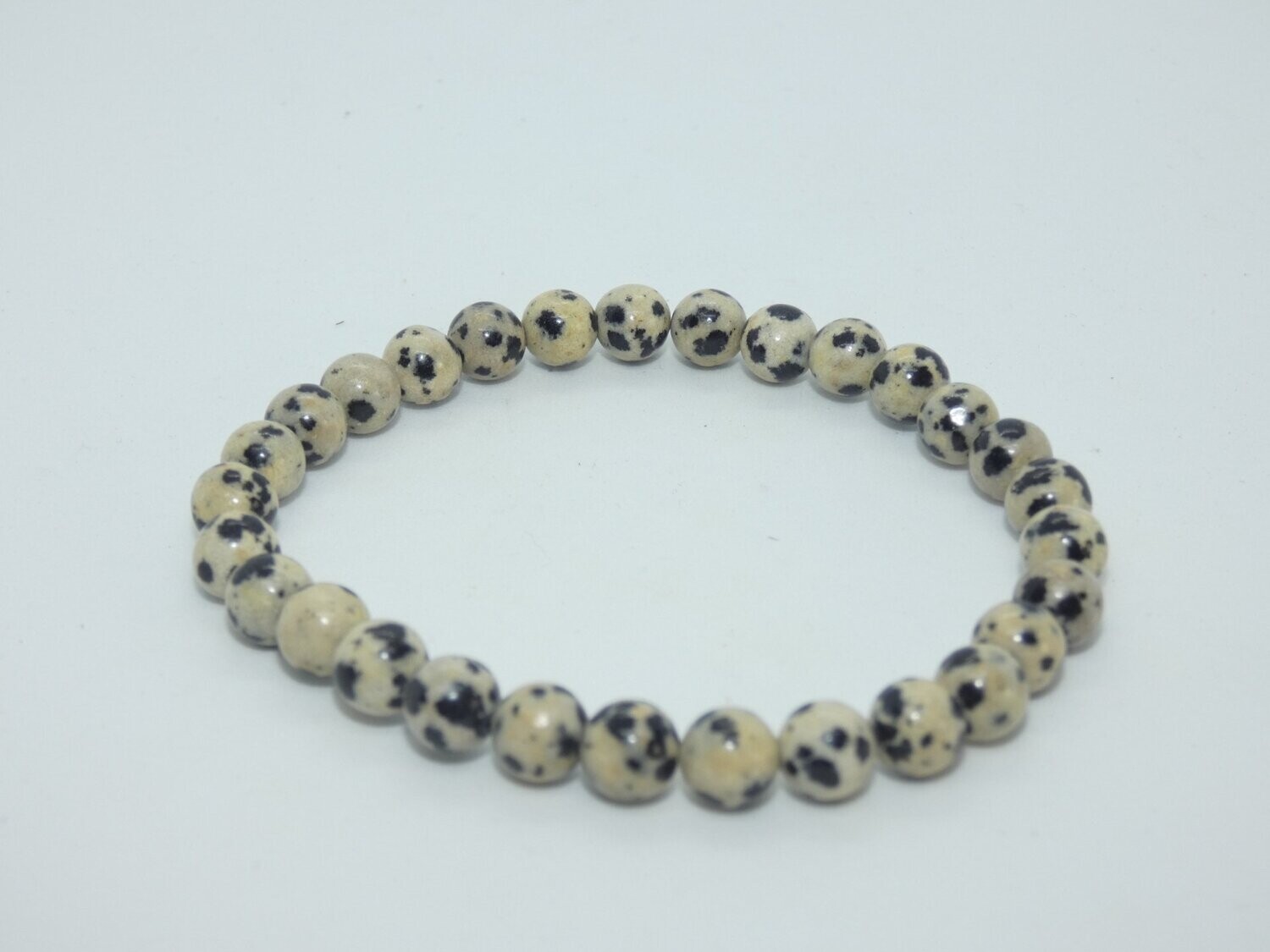 Jaspe Dalmatien Bracelet Perles 6mm